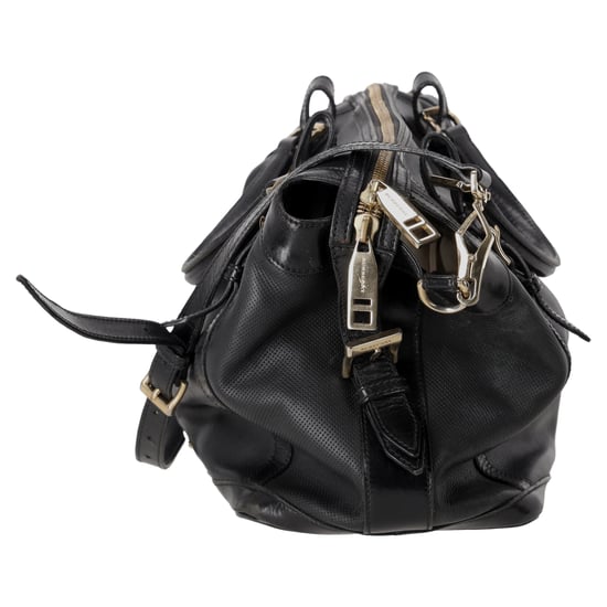 Burberry Ellers Tote Bag, mittelgroß, perforiert, aus schwarzem Leder - Image 2