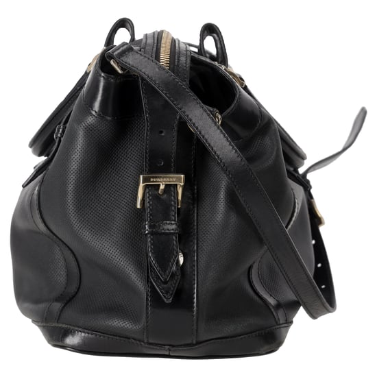 Burberry Ellers Tote Bag, mittelgroß, perforiert, aus schwarzem Leder - Image 4