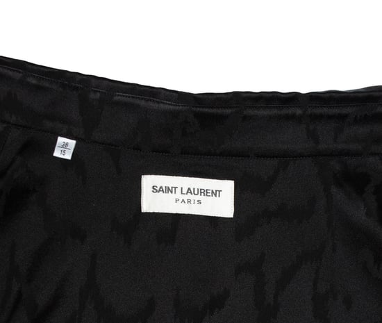 Saint Laurent, kurzärmeliges Satinhemd mit Zickzackmuster - Image 5