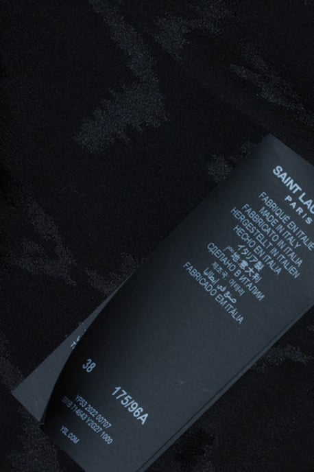Saint Laurent, kurzärmeliges Satinhemd mit Zickzackmuster - Image 6