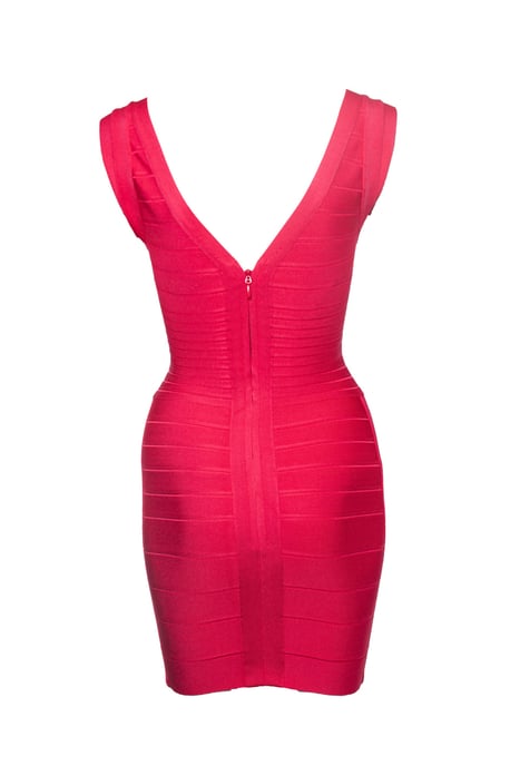 Herve Leger, Fuchsia Zoe Bodycon Stretchkleid - Image 2