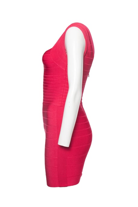 Herve Leger, Fuchsia Zoe Bodycon Stretchkleid - Image 4