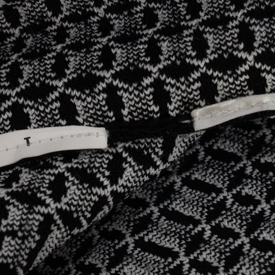 Michael Kors strukturiertes ausgestelltes Kleid aus weißer und schwarzer Baumwolle - Image 5