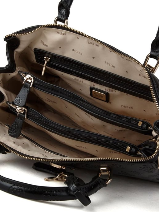 Guess Handtasche mit Logo - Schwarz - Image 4
