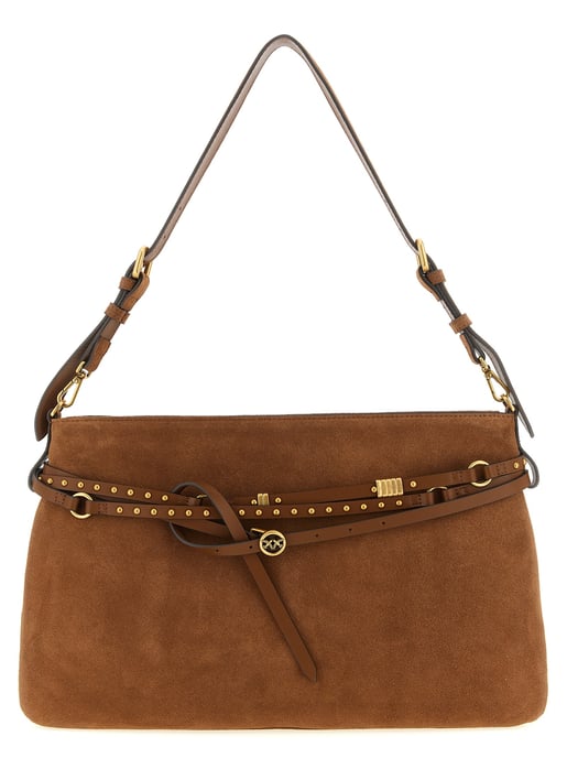 PINKO Braune Rindsleder Schultertasche - Image 1