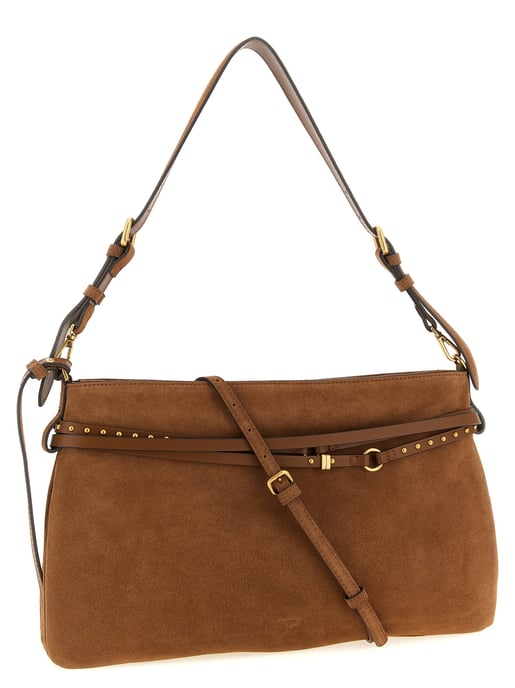 PINKO Braune Rindsleder Schultertasche - Image 2