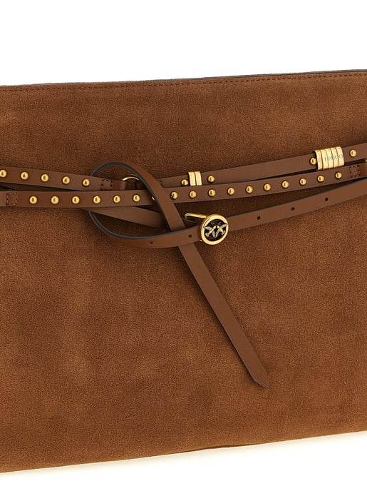 PINKO Braune Rindsleder Schultertasche - Image 3