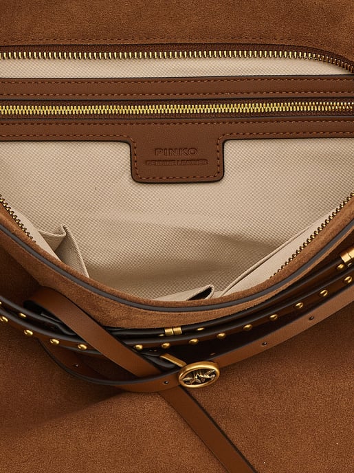 PINKO Braune Rindsleder Schultertasche - Image 4