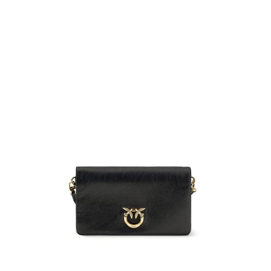 PINKO Schwarze Ziegenleder Schultertasche - Image 1