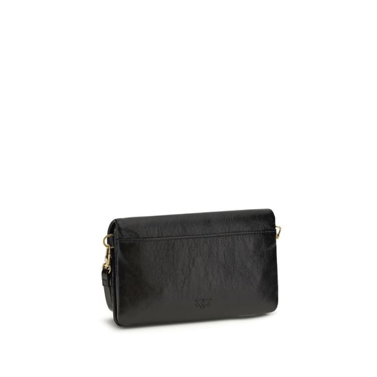 PINKO Schwarze Ziegenleder Schultertasche - Image 3