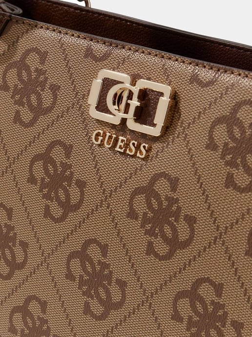 Guess Schultertasche Latte Logo/Braun - Image 4