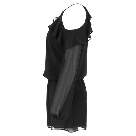 Michael Kors Jumpsuit mit Rüschen und Cut-Out-Schultern aus schwarzem Polyester - Image 2