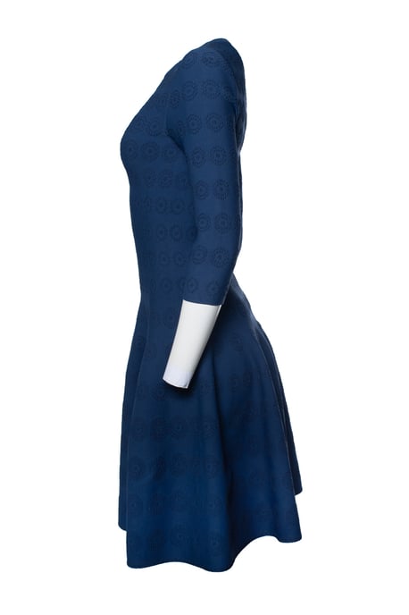 Alaia, blaumes Fließkleid mit Muster - Image 2