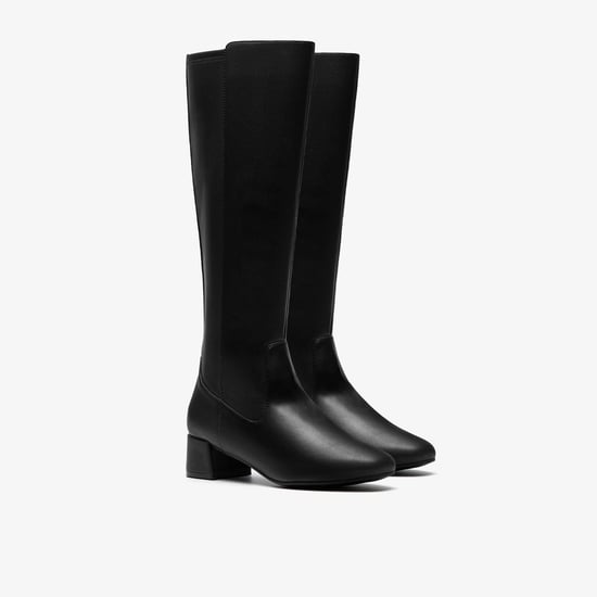 Iridessa Glow Black Leather Stiefel - Image 4