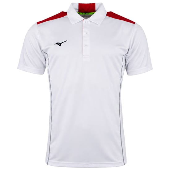 Mizuno Hex Rect Herren Polo Shirt Weiß - Image 1