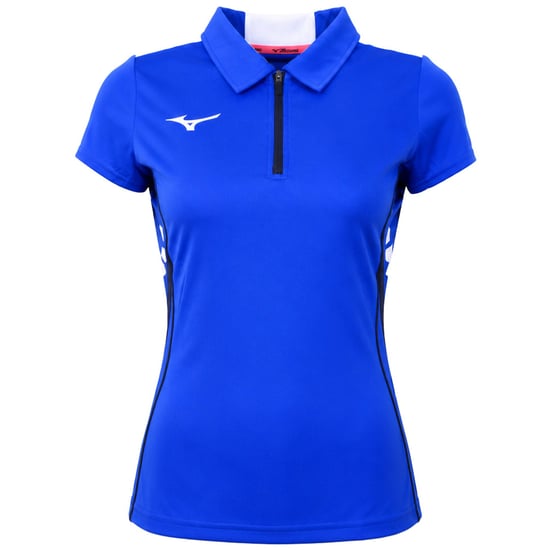 Mizuno Wom Hex Rect Damen Blau Polo-Shirt - Image 1