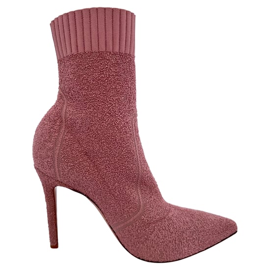 Gianvito Rossi Boucle-Strick Fiona Ankle Boots in Rosa Synthetik - Image 1