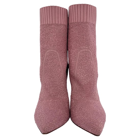 Gianvito Rossi Boucle-Strick Fiona Ankle Boots in Rosa Synthetik - Image 2