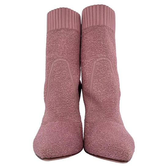 Gianvito Rossi Boucle-Strick Fiona Ankle Boots in Rosa Synthetik - Image 3