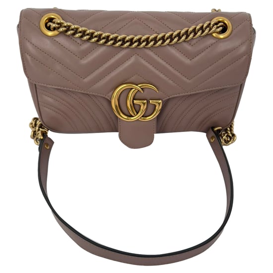 Gucci Medium GG Marmont Umhängetasche aus braunem Leder - Image 2