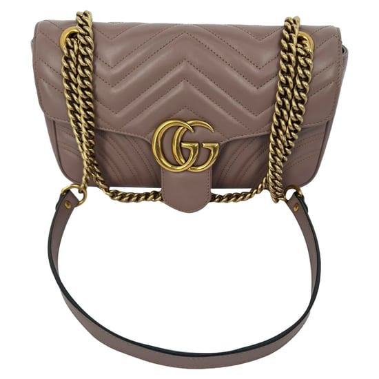 Gucci Medium GG Marmont Umhängetasche aus braunem Leder - Image 3