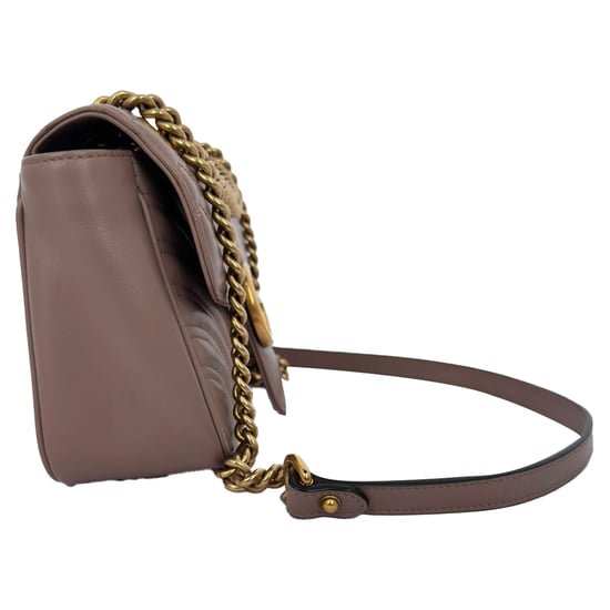 Gucci Medium GG Marmont Umhängetasche aus braunem Leder - Image 6