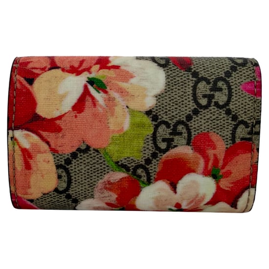Gucci Supreme Blooms Schlüsselhalteretui in mehrfarbigem beschichtetem Canvas - Image 2