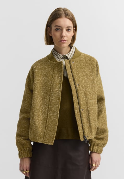 Bugatti Damen Bomberjacke Tweedoptik Collegekragen - Image 1
