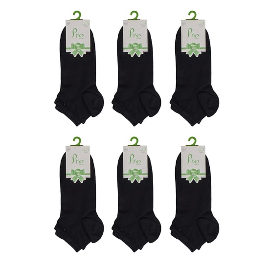 Pro Socks 6er-Pack Bambus-Sneakersocken für Damen, Low-Cut, Modell S20800 - Schwarz - Image 6
