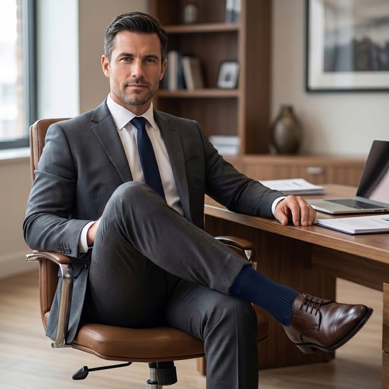 6 Paar Herren Executive Hohe nahtlose Socken S17678 - Image 5