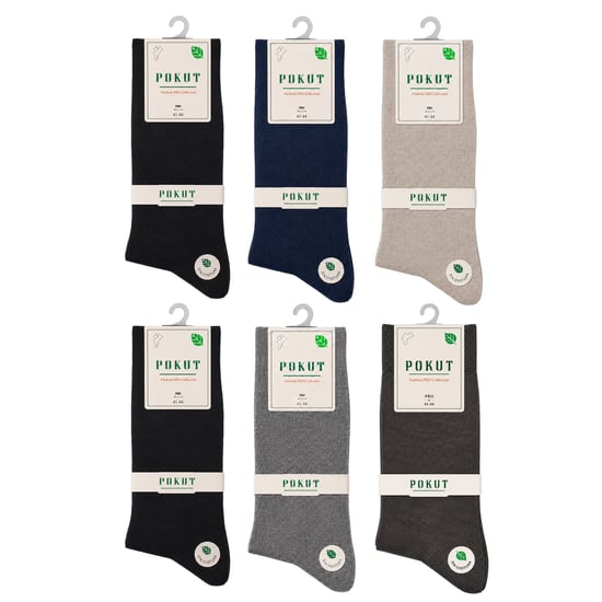6 Paar Herren Executive Mittelhohe Nahtlose Socken S9901 - Image 6