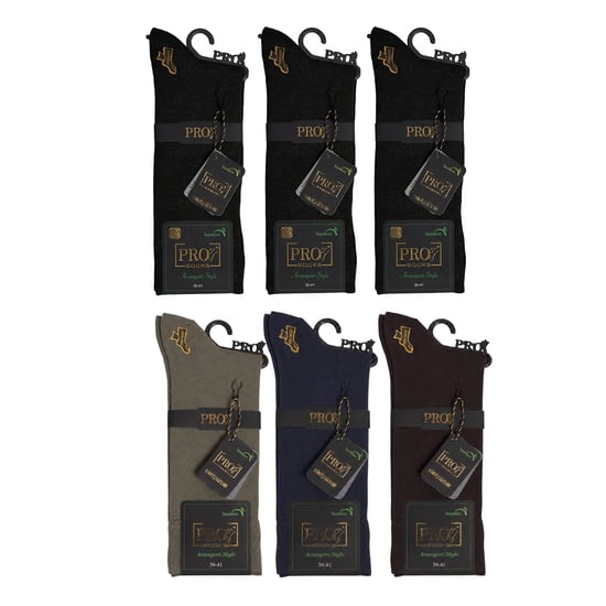 6 Paar Herren Executive Bambus Hochsocken nahtlos S17604 - Image 6