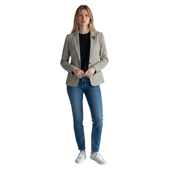 Damen-Tweed-Tailored Fit Blazer Woll-Blend-Formeljacke – Kyoto - Image 3