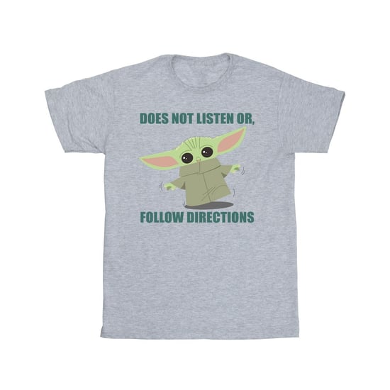 Star Wars - "The Mandalorian Does Not Listen" T-Shirt für Herren (Grau) - Image 2