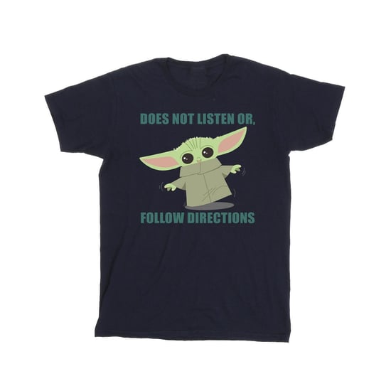Star Wars - "The Mandalorian Does Not Listen" T-Shirt für Herren (Marineblau) - Image 2