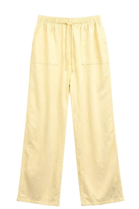 Hose mit geradem Bein aus Baumwolle in mittlerer Taille mit Bindebandverschluss - Image 1