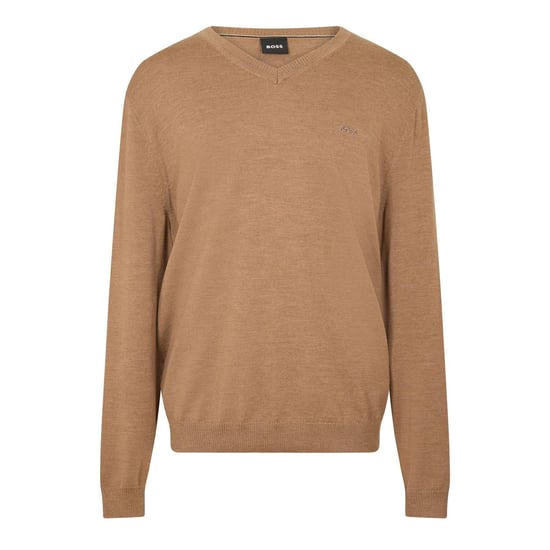 Boss - "Batisse" Pullover Top V-Ausschnitt für Herren (Mittelbeige) - Image 1