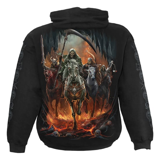 Spiral - "Revelation" Kapuzenpullover für Herren/Damen Unisex, Rücken- und Ärmeldruck (Schwarz) - Image 3