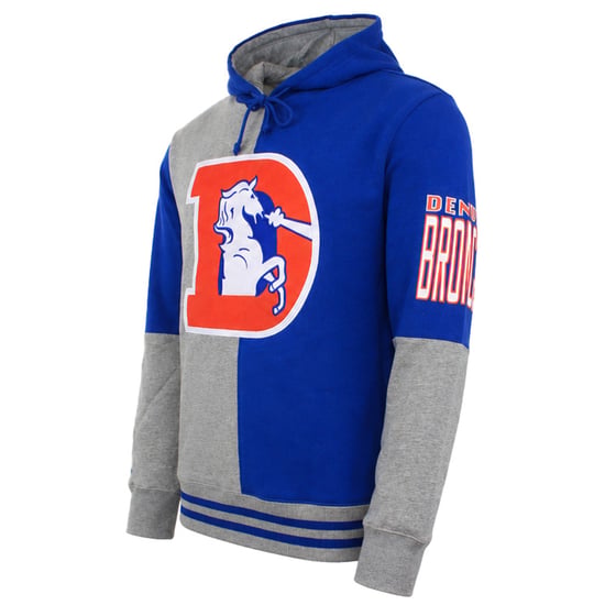 Mitchell & Ness NFL Denver Broncos Farbgeteilte Herren Kapuzenpullover Blau/Grau - Image 2