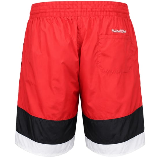 Mitchell & Ness NBA Chicago Bulls Gestreifte Herren Rote Shorts - Image 4