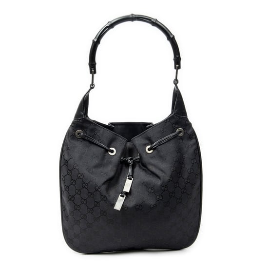 Bamboo Drawstring Tote Schultertasche - Image 1