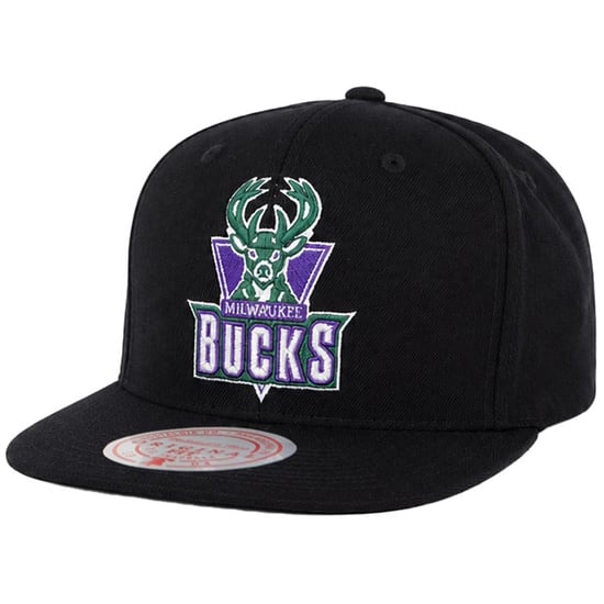 Mitchell & Ness NBA Milwaukee Bucks Wolle Schwarze Kappe - Image 1