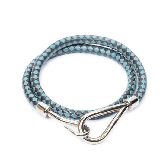 Braided Jumbo Hook Double Tour Bracelet Armband - Image 1
