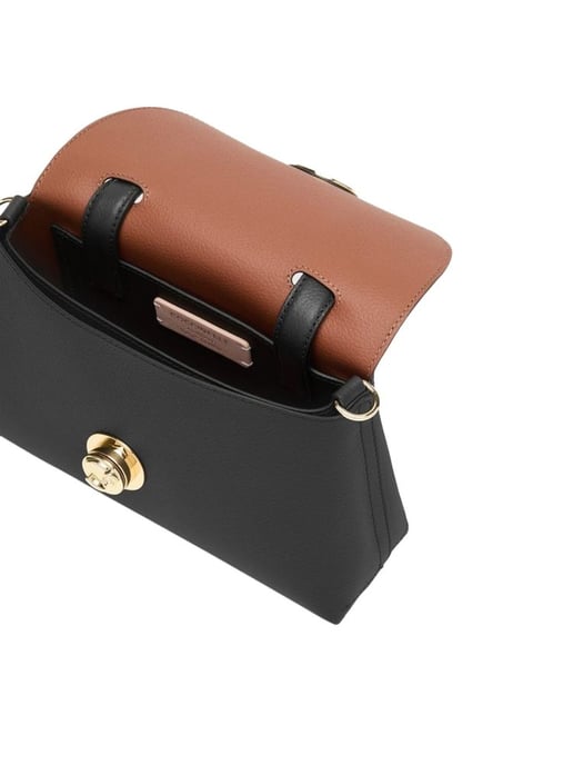 Coccinelle Top Handle Tasche Schwarz/Kognak - Image 3