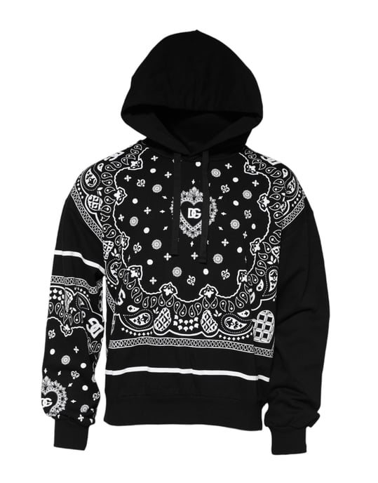 Dolce & Gabbana Schwarzes Bandana Kapuzen-Sweatshirt für Herren - Image 2