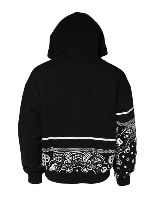 Dolce & Gabbana Schwarzes Bandana Kapuzen-Sweatshirt für Herren - Image 3