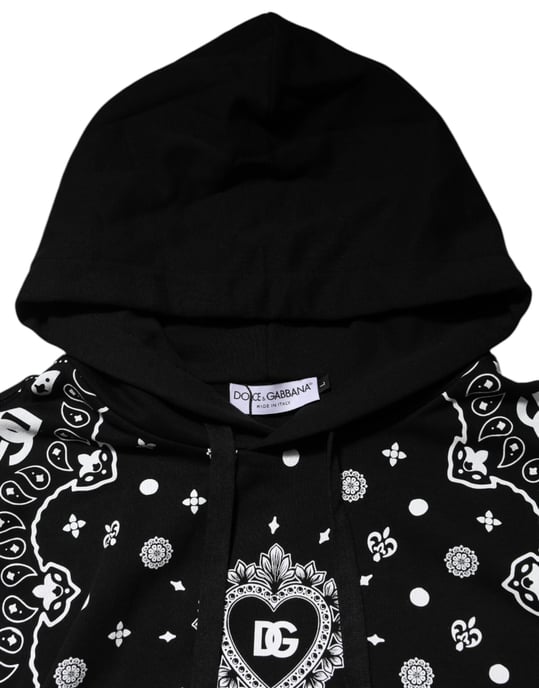 Dolce & Gabbana Schwarzes Bandana Kapuzen-Sweatshirt für Herren - Image 4