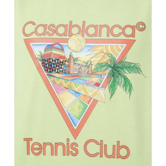 Casablanca Afro Cubism Tennis Club Hellgrünes T-shirt - Image 4