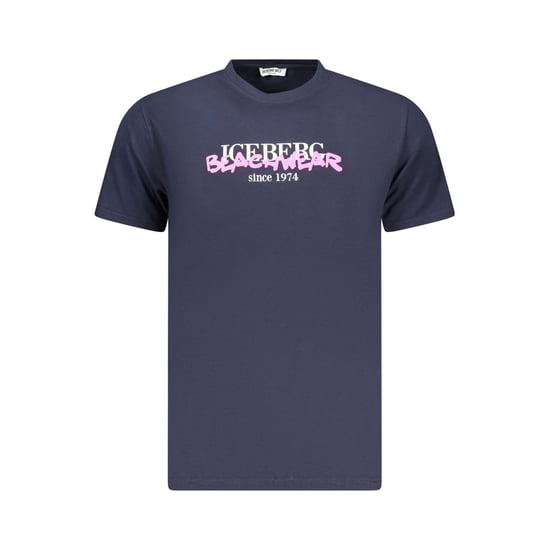Ice Iceberg Beachwear Logo Marineblaues T-shirt - Image 1