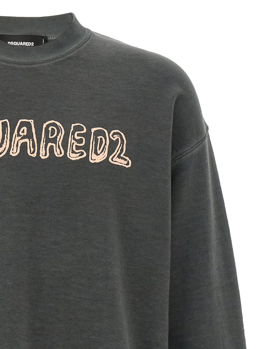 Dsquared2 Best Fade Logo Anthrazitgraues Sweatshirt - Image 3